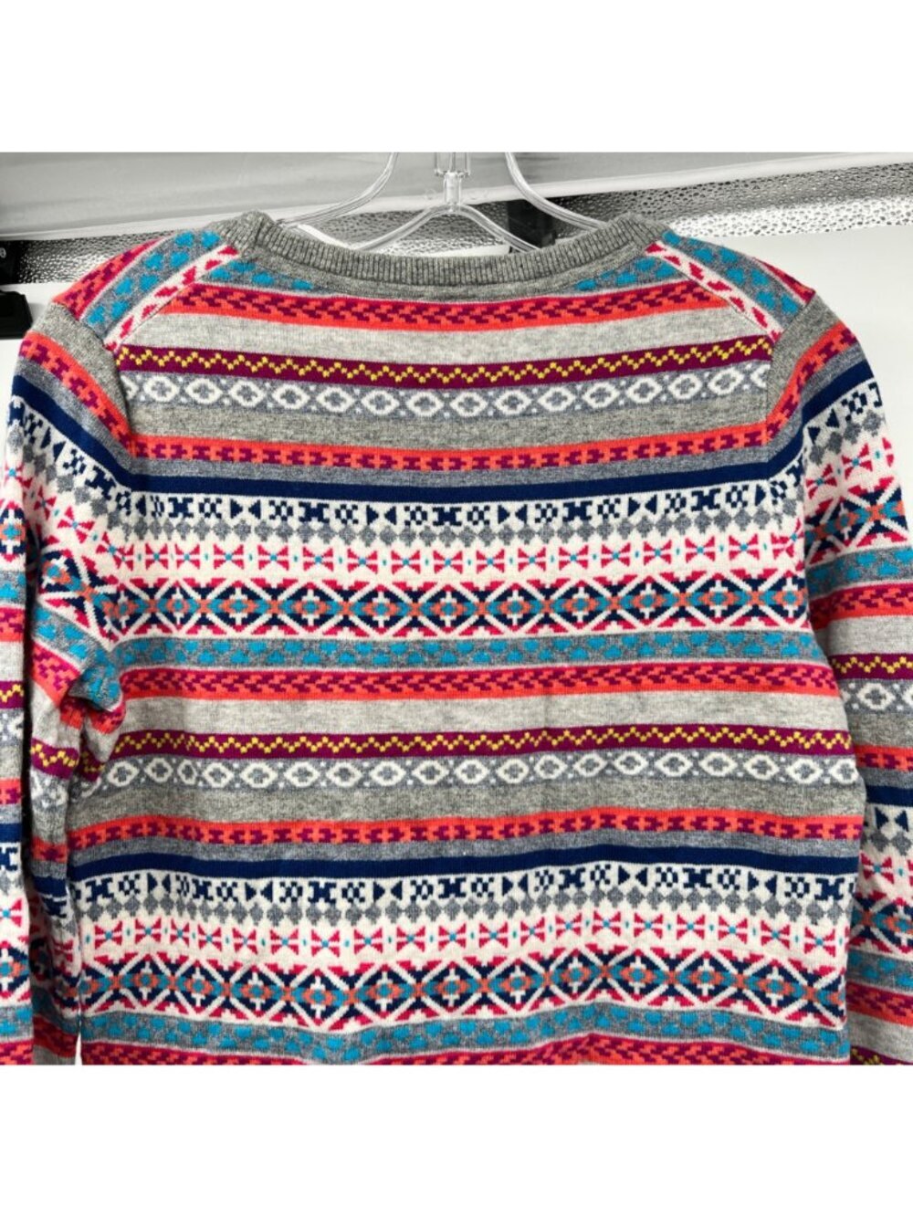 Gap Womens Striped Wool Blend Pullover Sweater Long Sleeve Gray/Multi Small - Picture 6 of 9